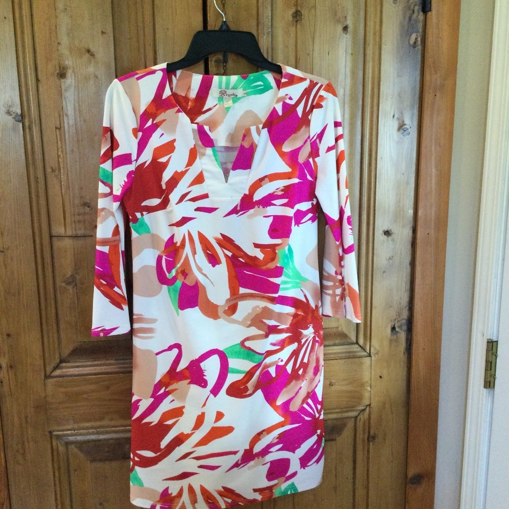 Axyeh 3/4 length Sleeve Nylon Dress